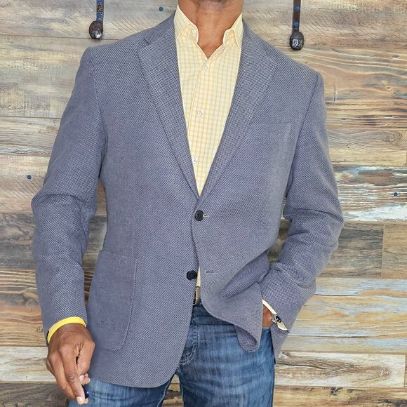 Charles Tyrwhitt London Slim Cotton Working Cuffs Dual Vent Blazer Jacket 42R - Picture 1 of 11
